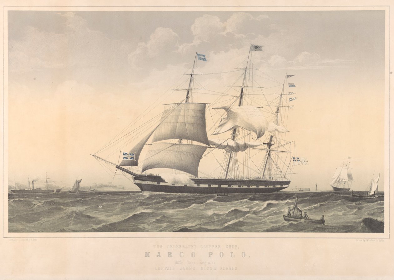 O célebre Clipper Ship Marco Polo de Thomas Dove