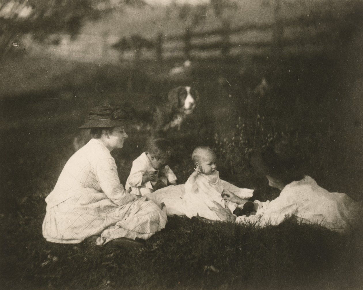 [Frances, Artie e Tom Crowell e Susan Macdowell em Avondale, PA.] de Thomas Eakins