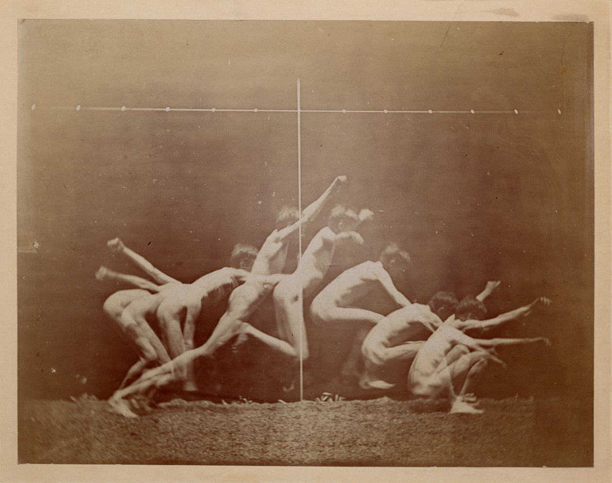 Fotografias com roda de Marey de um modelo não identificado de Thomas Eakins
