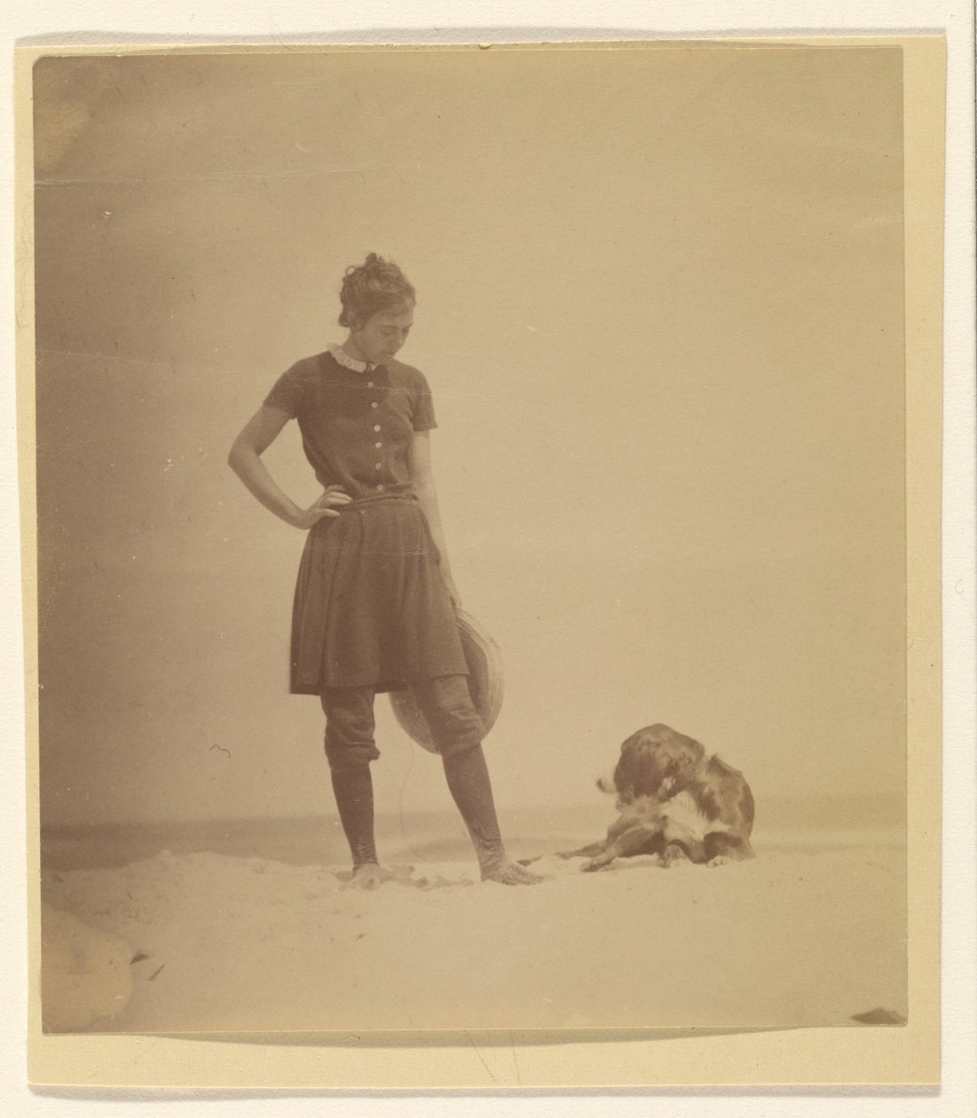 [Margaret Eakins e Harry na praia, em Manasquan, Nova Jérsia] de Thomas Eakins
