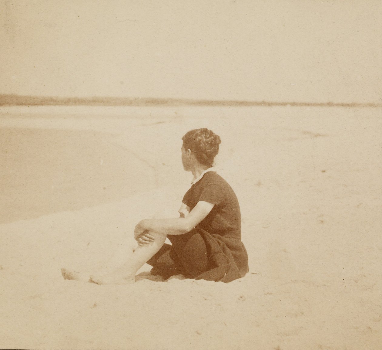 [Mary Macdowell na praia, Manasquan, Nova Jersey] de Thomas Eakins
