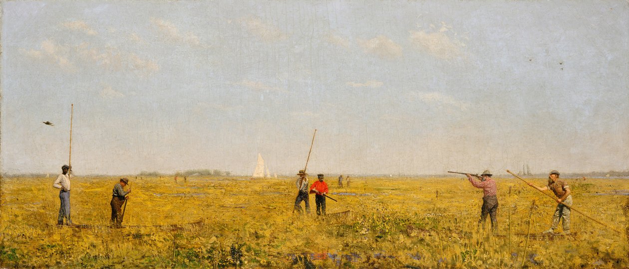 Empurrando para trilho, 1874. de Thomas Eakins