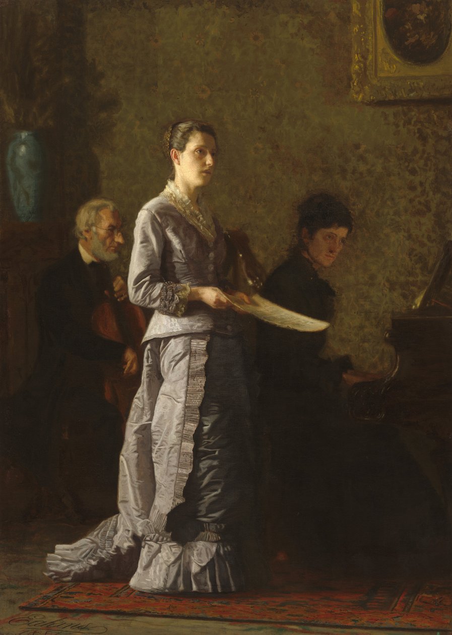 Cantando uma música patética de Thomas Eakins