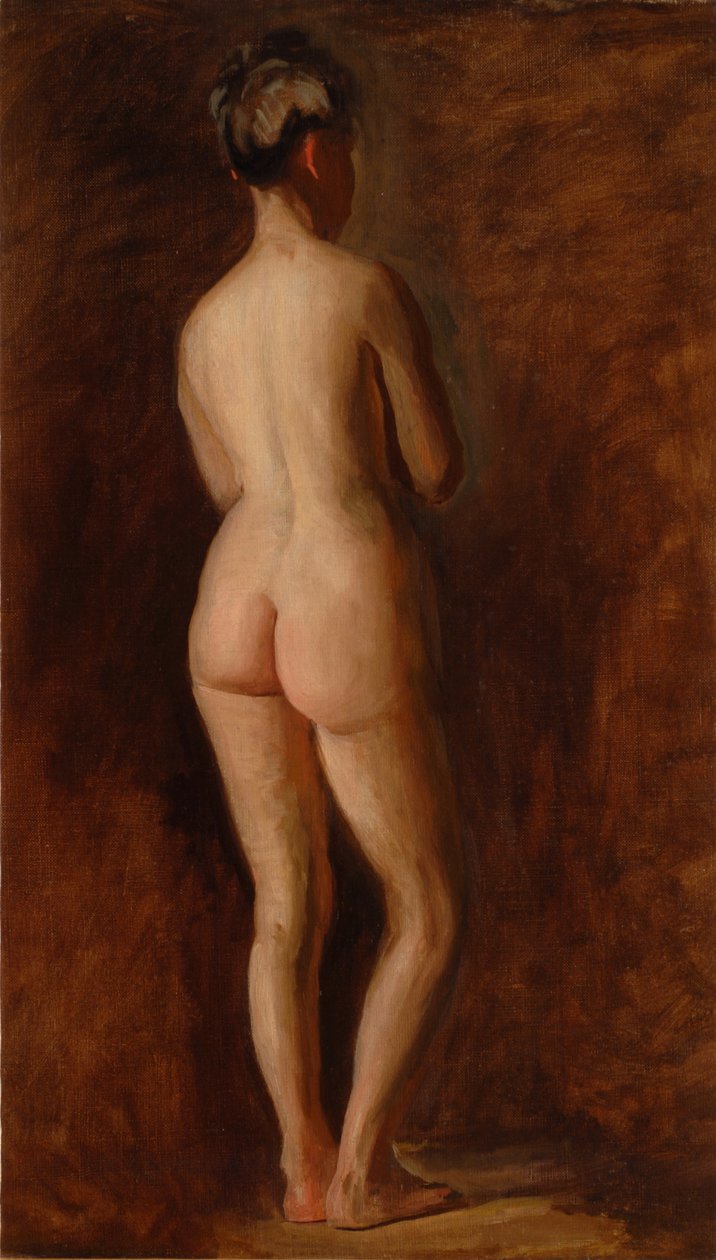 Nu feminino em pé (vista de costas) de Thomas Eakins