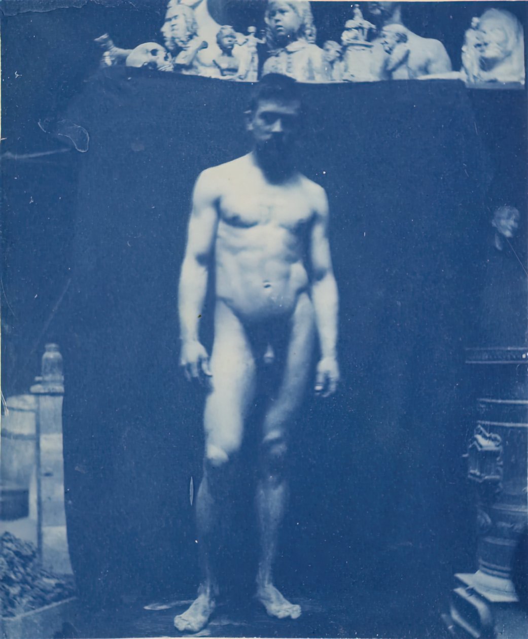 Nu em pé Samuel Murray, c. 1890-1892. de Thomas Eakins