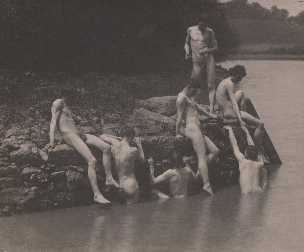 Estudo para "Swimming" (Natação) de Thomas Eakins