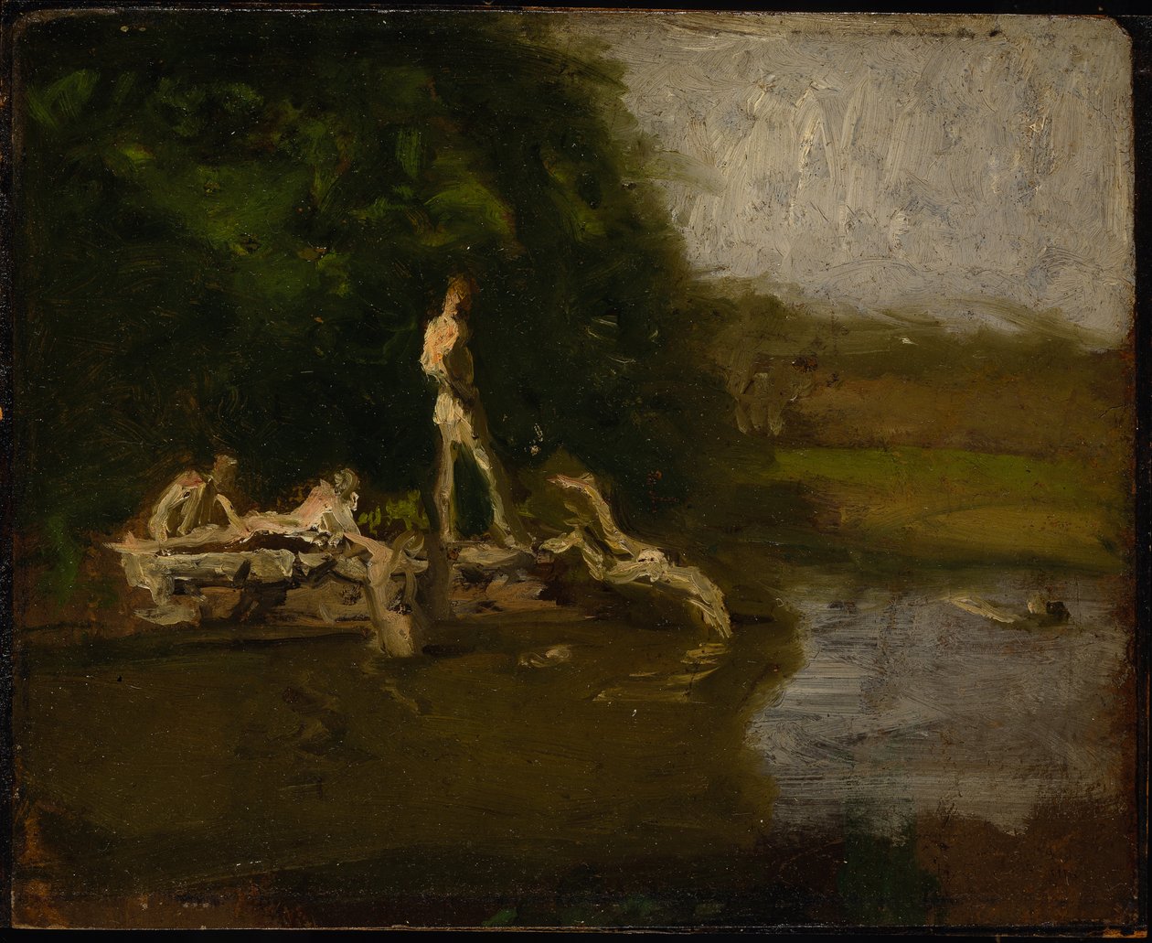 Estudo para "O local de banho" de Thomas Eakins