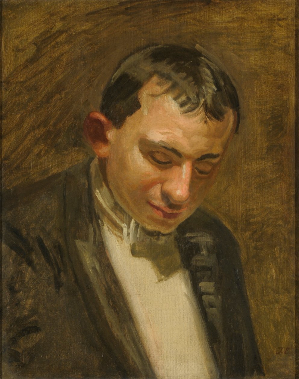 Estudo para o árbitro em «Taking the Count» de Thomas Eakins