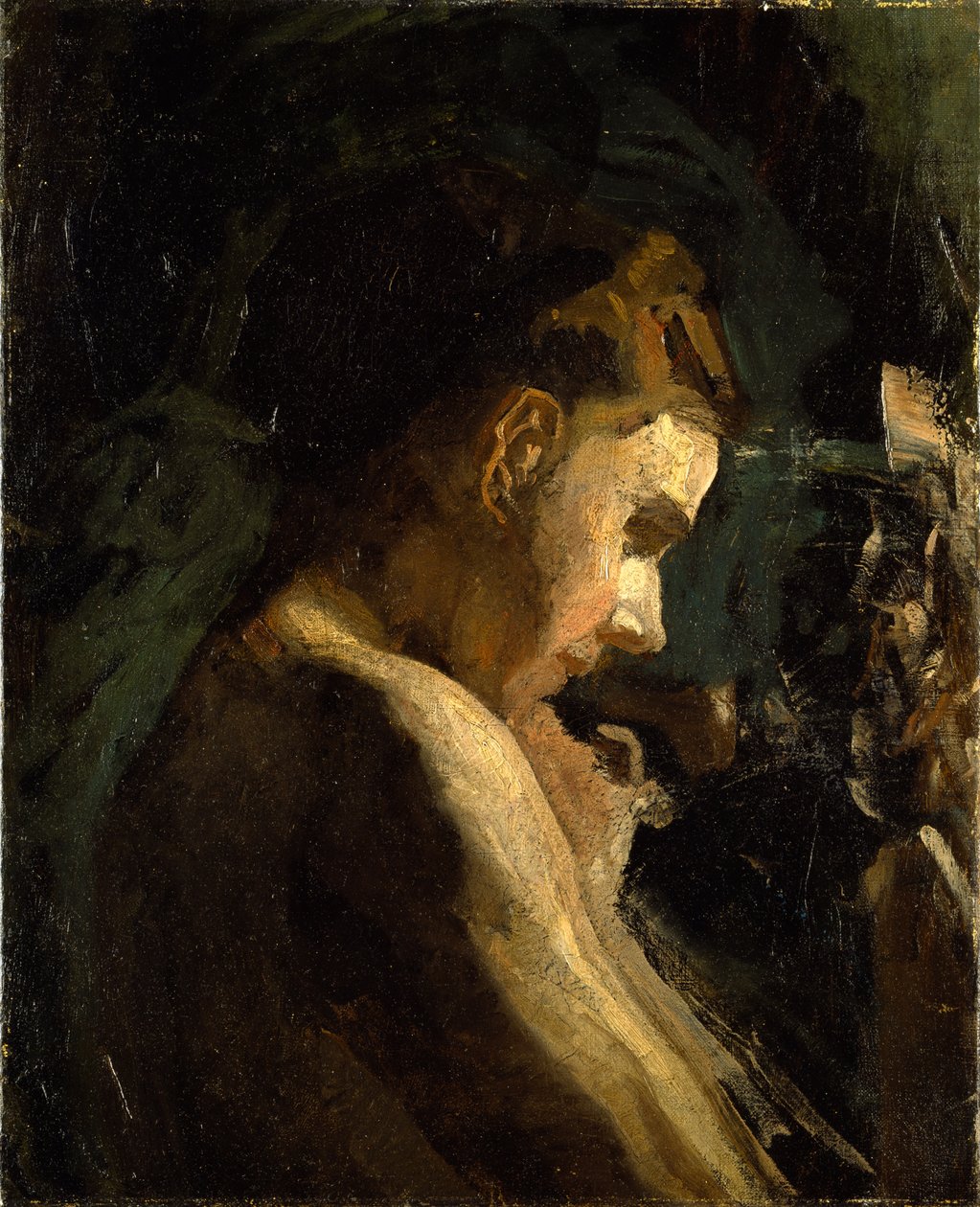 Estudo da cabeça de uma rapariga de Thomas Eakins