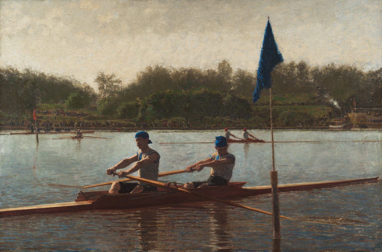 Os Irmãos Biglin, Virando a Estaca, 1873. de Thomas Eakins