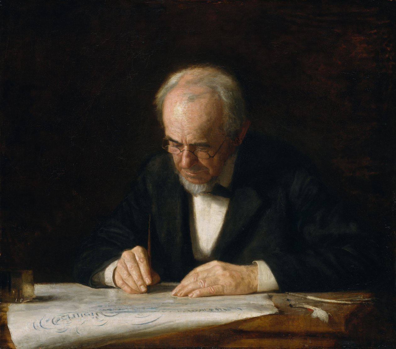 O Mestre da Escrita, 1882. de Thomas Eakins