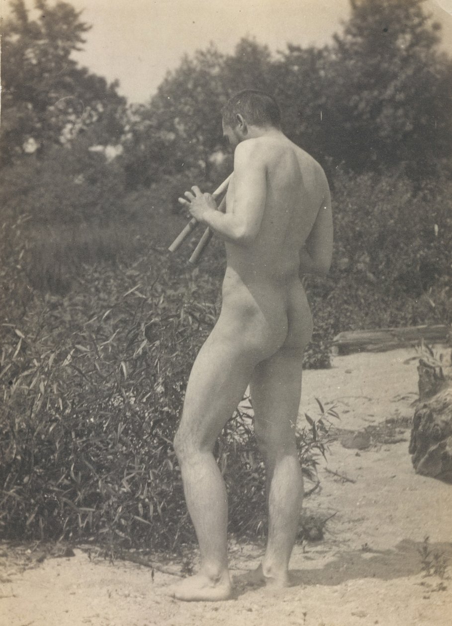 Thomas Eakins, Nu, Tocando Flautas, ca. 1883. de Thomas Eakins