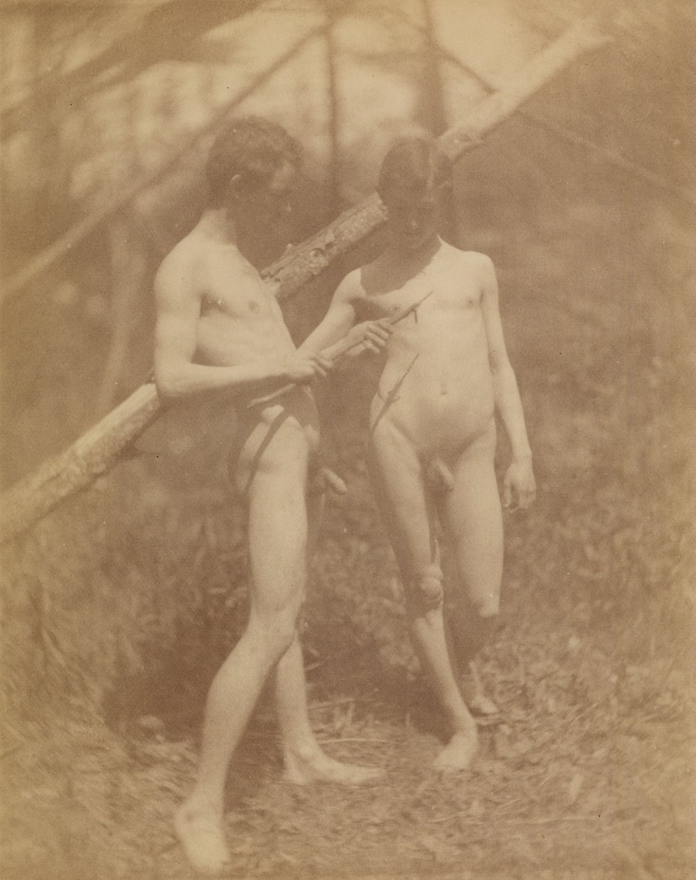 [Dois nus masculinos]. de Thomas Eakins
