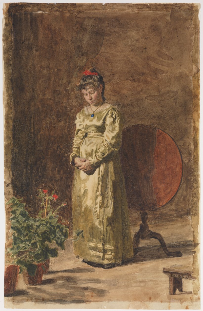 Jovem rapariga a meditar de Thomas Eakins