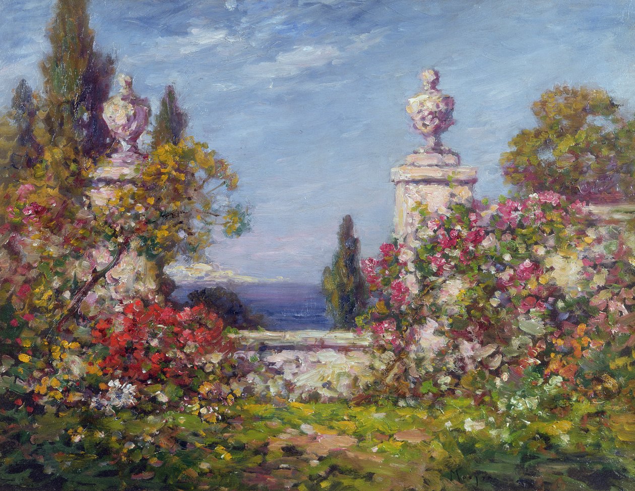 Um jardim mediterrâneo de Thomas Edwin Mostyn