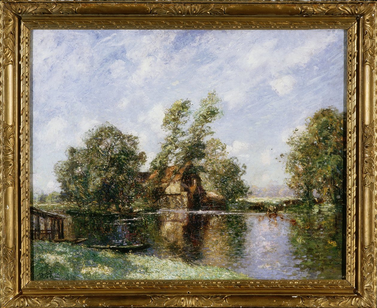 O velho moinho, Houghton, Cambridgeshire, c.1907 de Thomas Edwin Mostyn