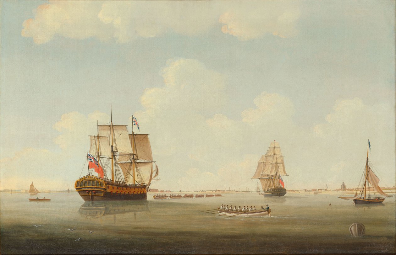 HMS Woolwich a reboque de Thomas Elliott