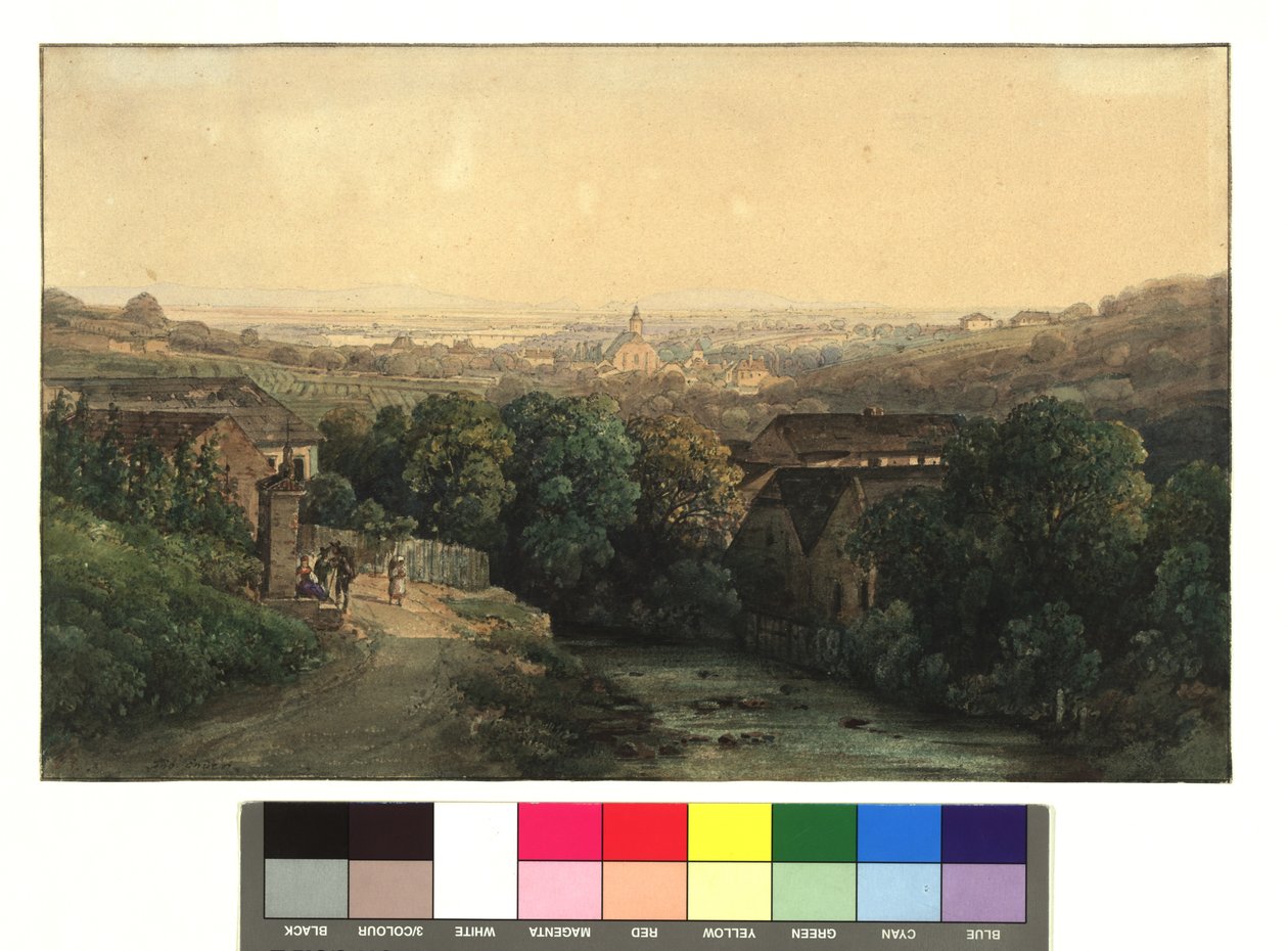 Blick auf Heiligenstadt und Wien vom Nußberg aus de Thomas Ender