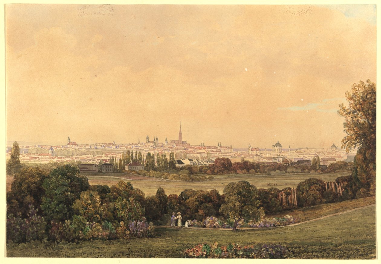 Vista de Viena a partir do Tivoli de Thomas Ender