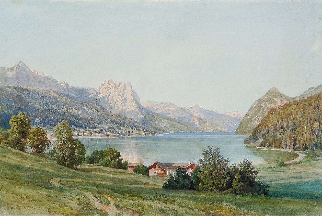 O Grundlsee na Estíria de Thomas Ender