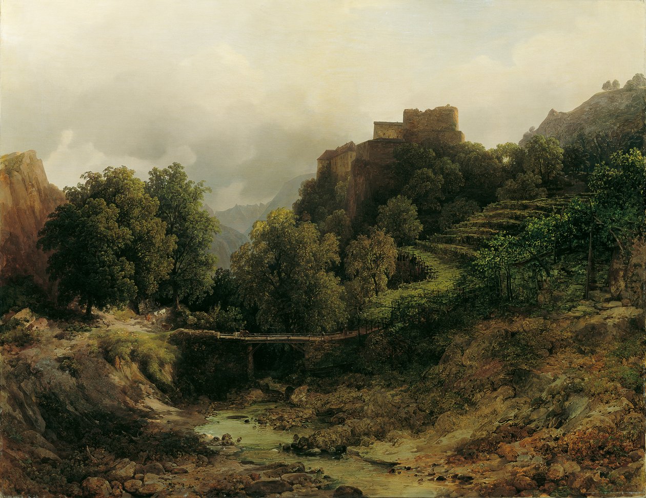 Castelo do Tirol perto de Merano de Thomas Ender
