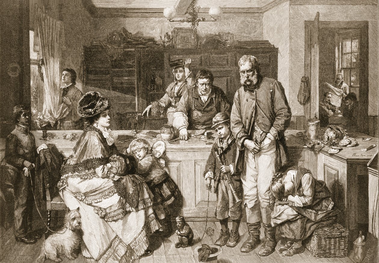 Da mão à boca - Ele foi um dos poucos que não implorou, pub. 1879. de Thomas Faed