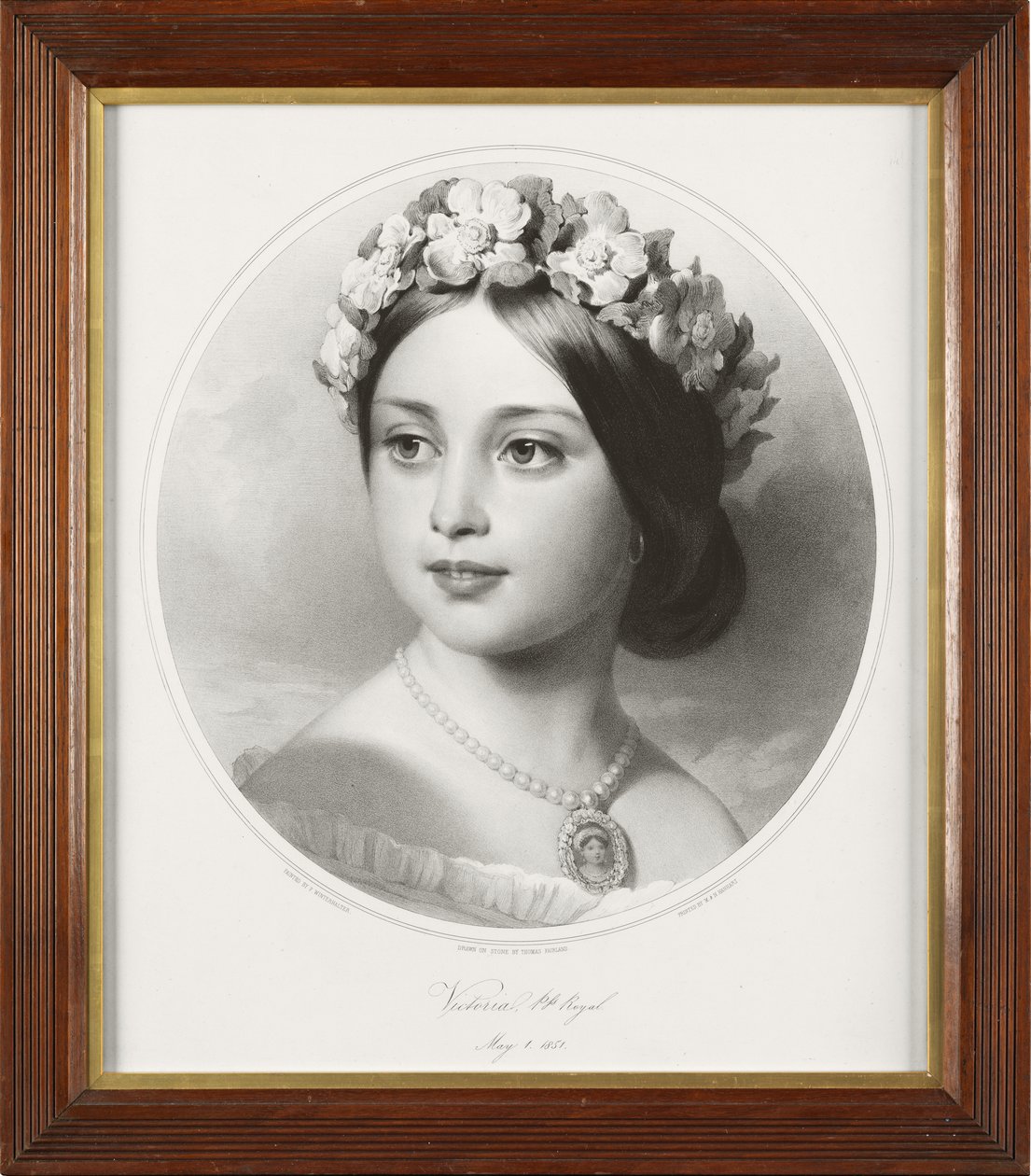 Victoria, Imperatriz da Alemanha e Rainha da Prússia (Litho desenhado sobre pedra) de Thomas Fairland