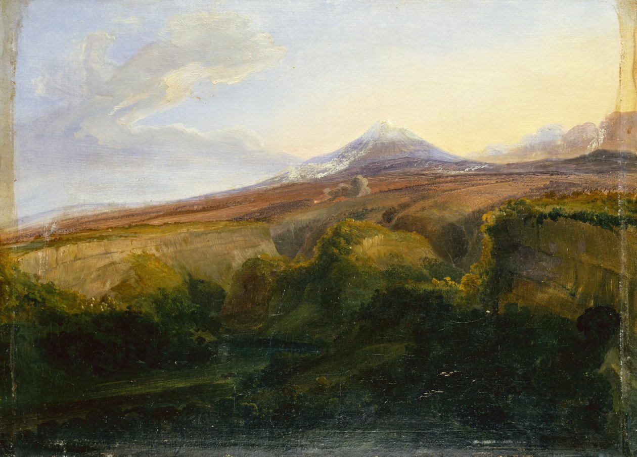 Uma Vista do Vesúvio (óleo a bordo) de Thomas Fearnley