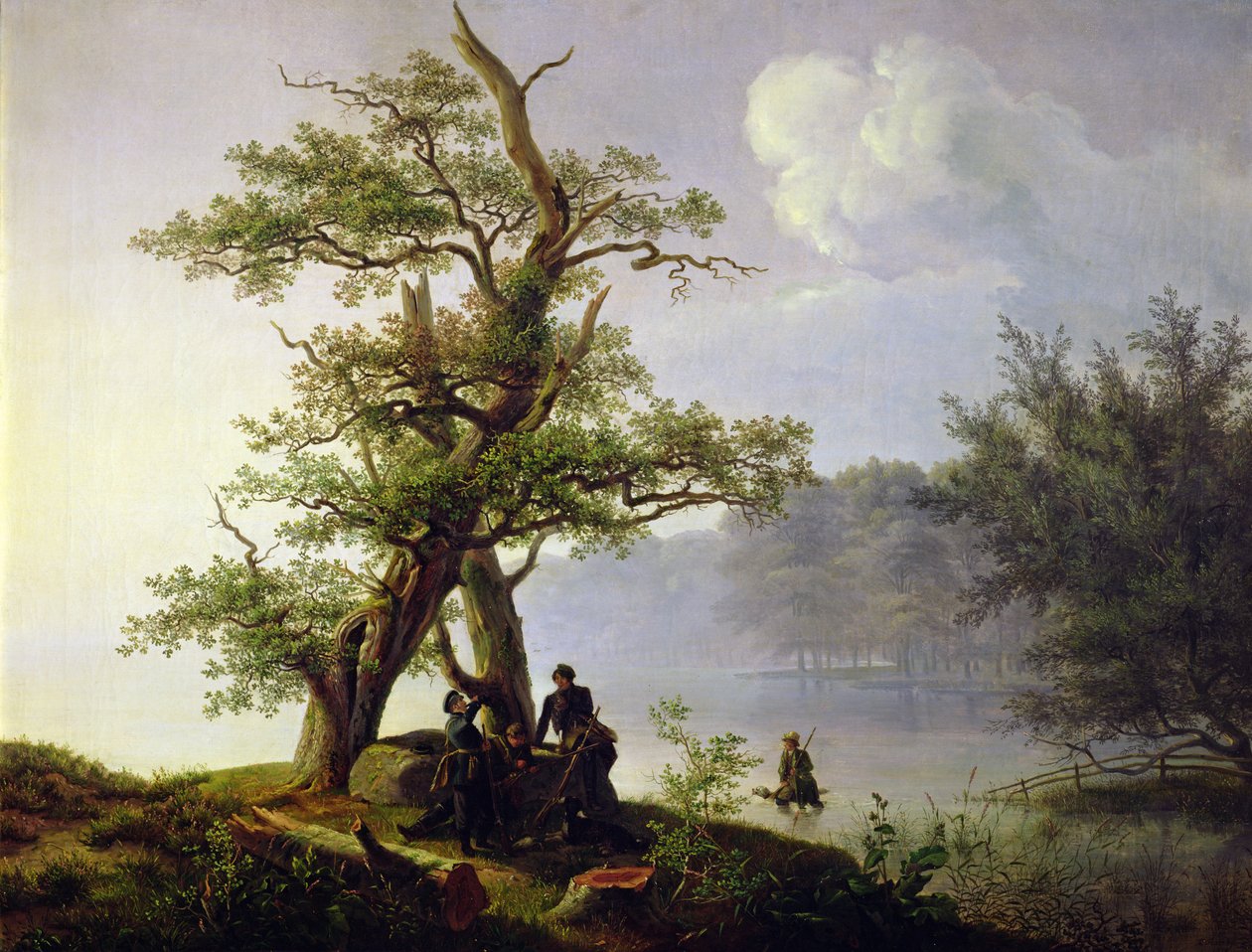 Caça aves aquáticas, 1828 de Thomas Fearnley