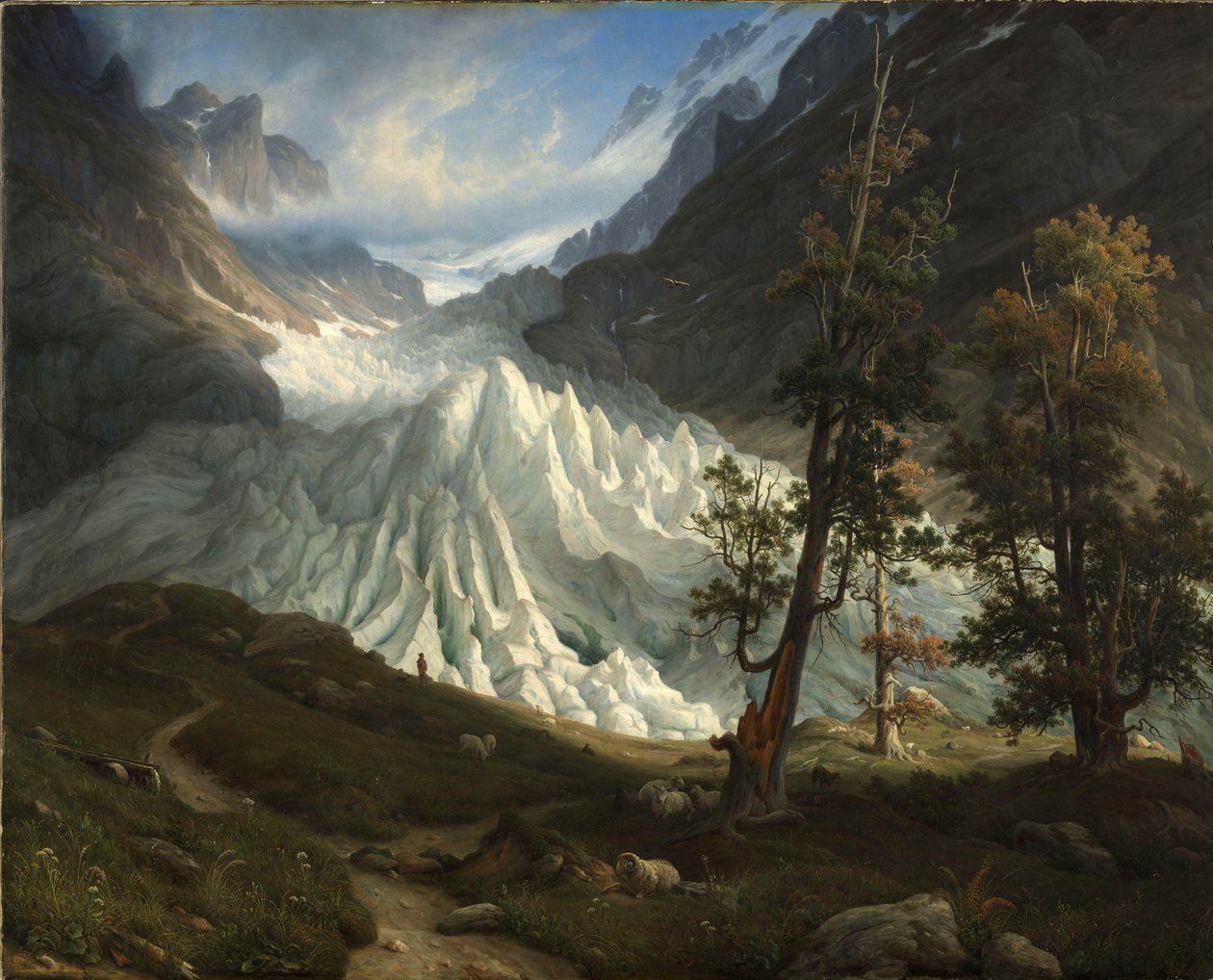 Norueguês: Glaciar de Grindelwald Glaciar de Grindelwald de Thomas Fearnley