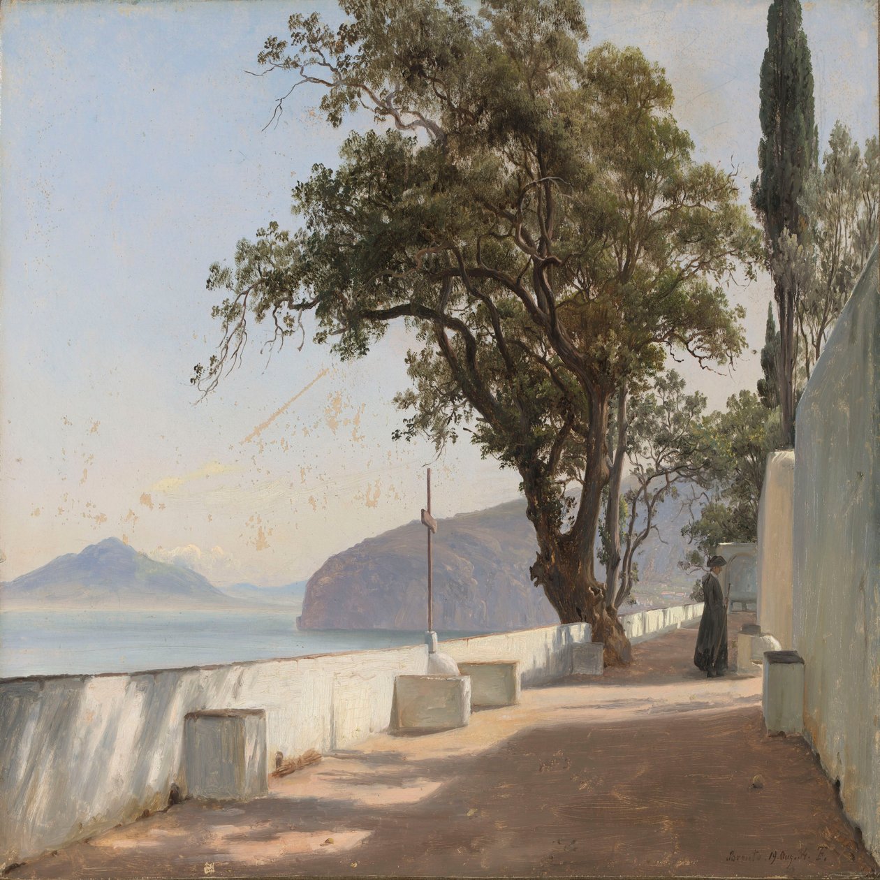 Terraço com carvalho, Sorrento de Thomas Fearnley