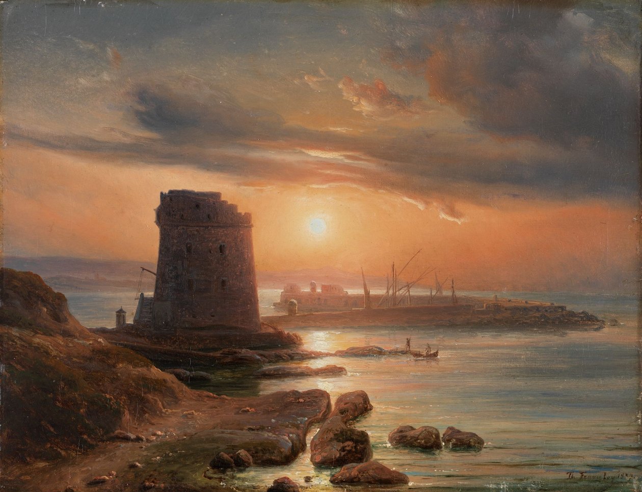 O porto de Agrigento de Thomas Fearnley