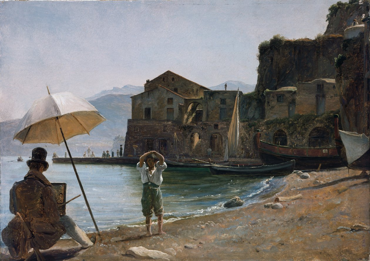 O pintor e o rapaz, c.1834 (pintura) de Thomas Fearnley