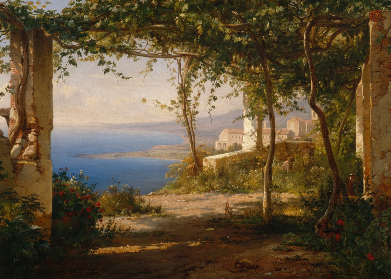 Vista sobre o Golfo de Napoli de Thomas Fearnley