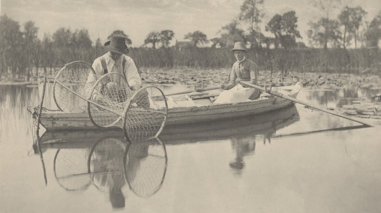 Ajustar a rede do arco, 1886 (foto) de Thomas Frederick Goodall