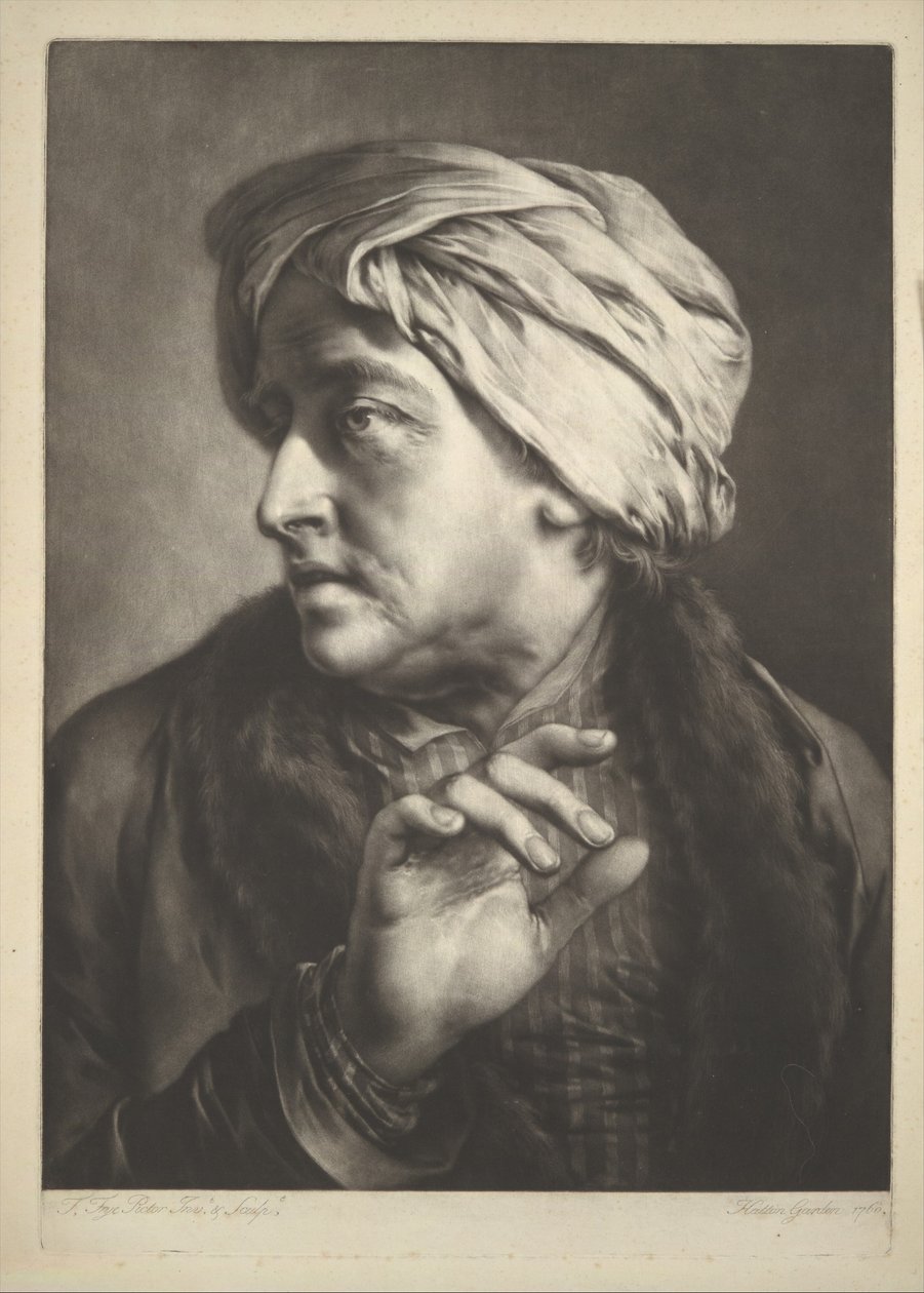 Cabeça de um homem com turbante de Thomas Frye