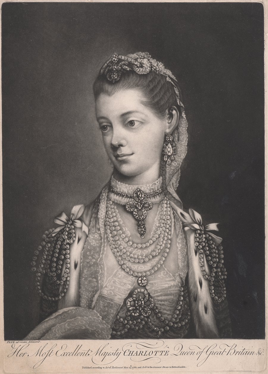 Sua Excelentíssima Majestade Charlotte, Rainha da Grã-Bretanha de Thomas Frye