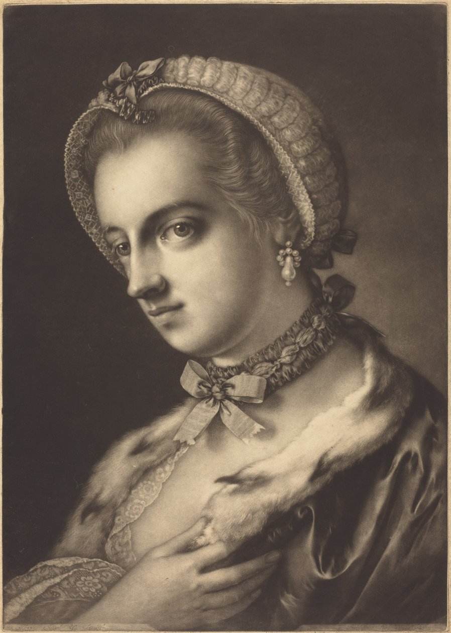 Retrato imaginário de uma beleza inglesa de Thomas Frye