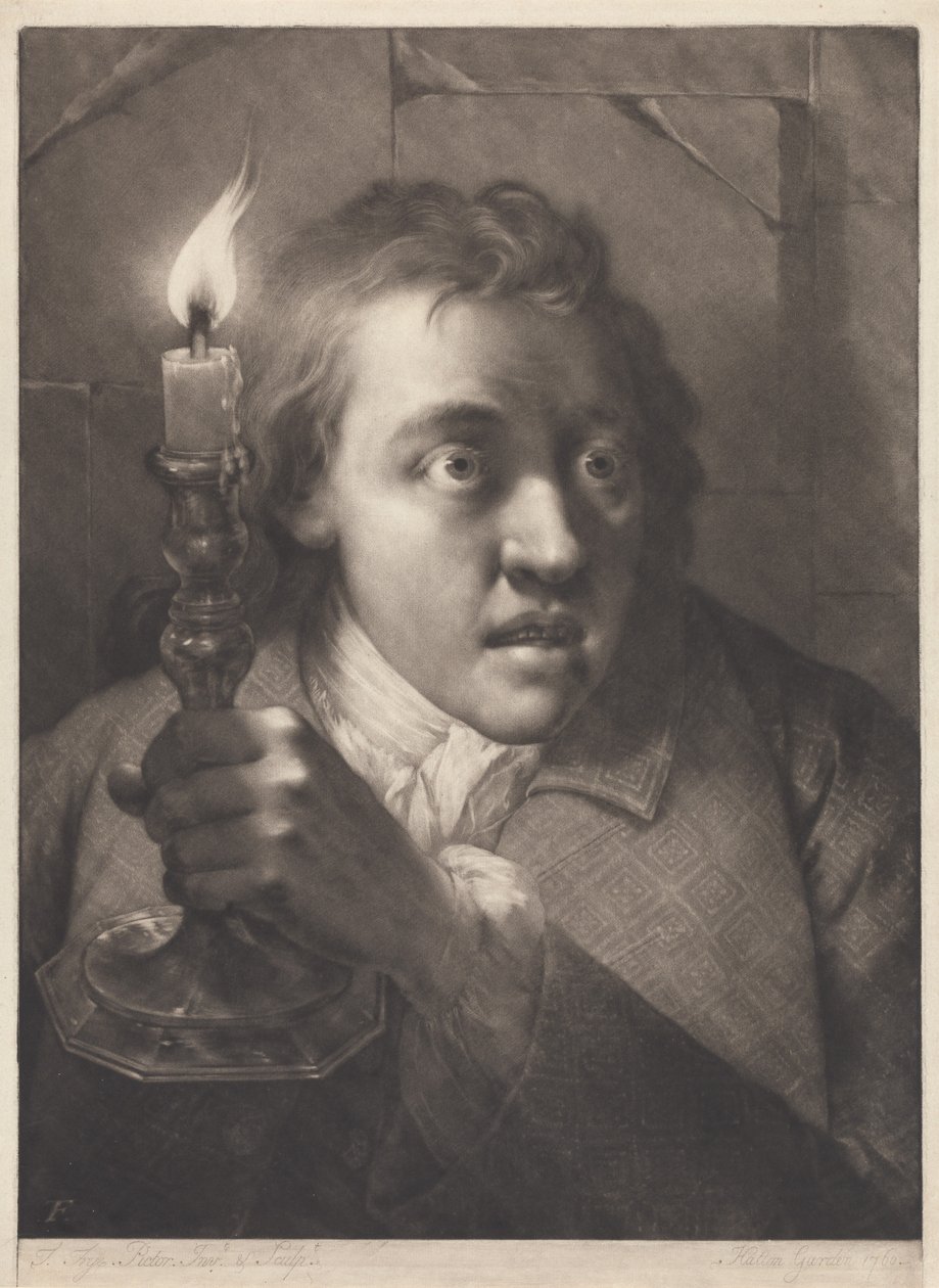 Mann mit Kerze de Thomas Frye