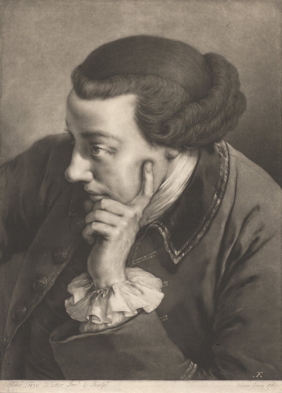 Retrato de um jovem apoiado no cotovelo direito de Thomas Frye