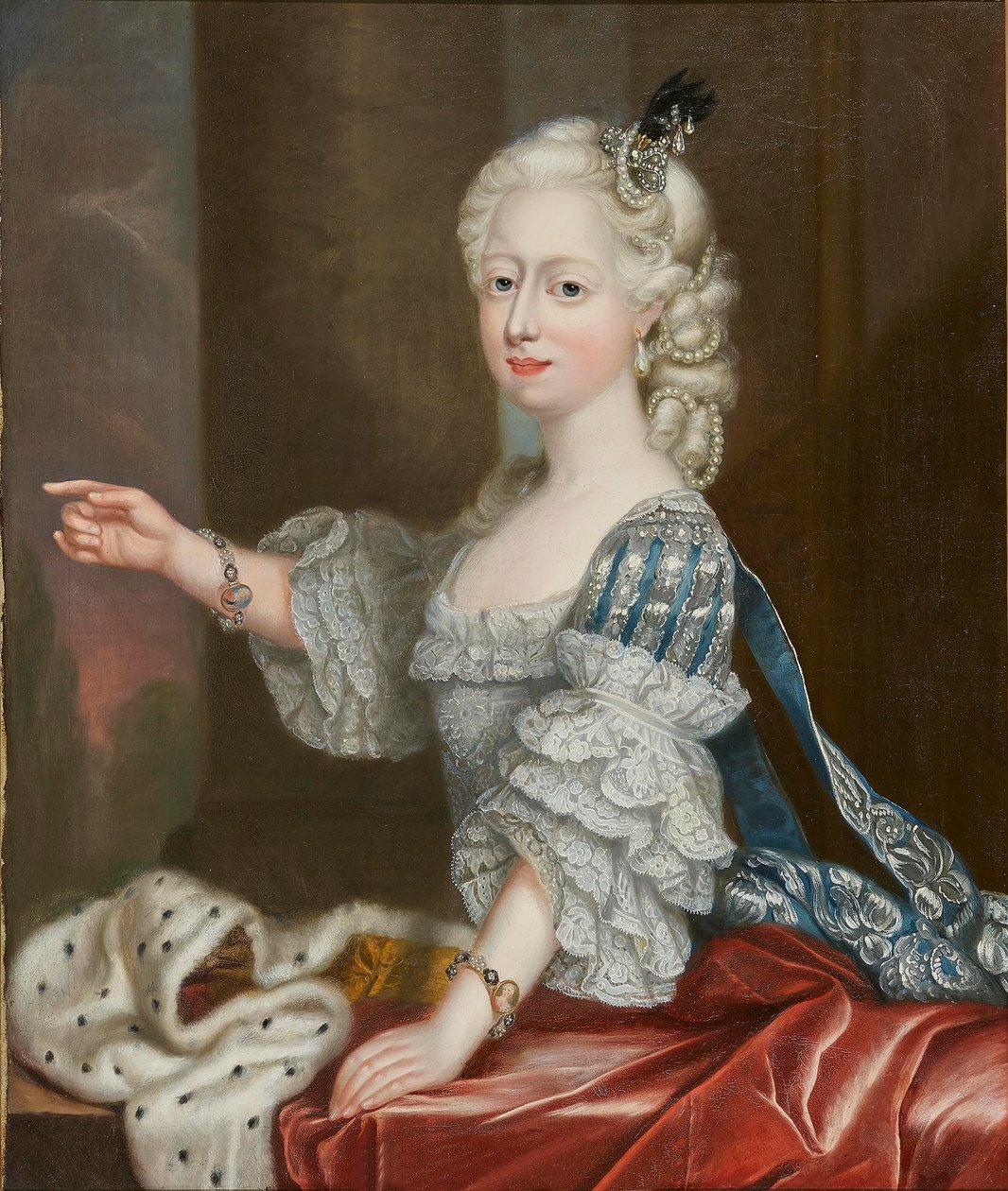 Princesa Augusta Frederica da Grã-Bretanha 1737-1813, duquesa de Brunswick-Wolfenbuttel. de Thomas Frye