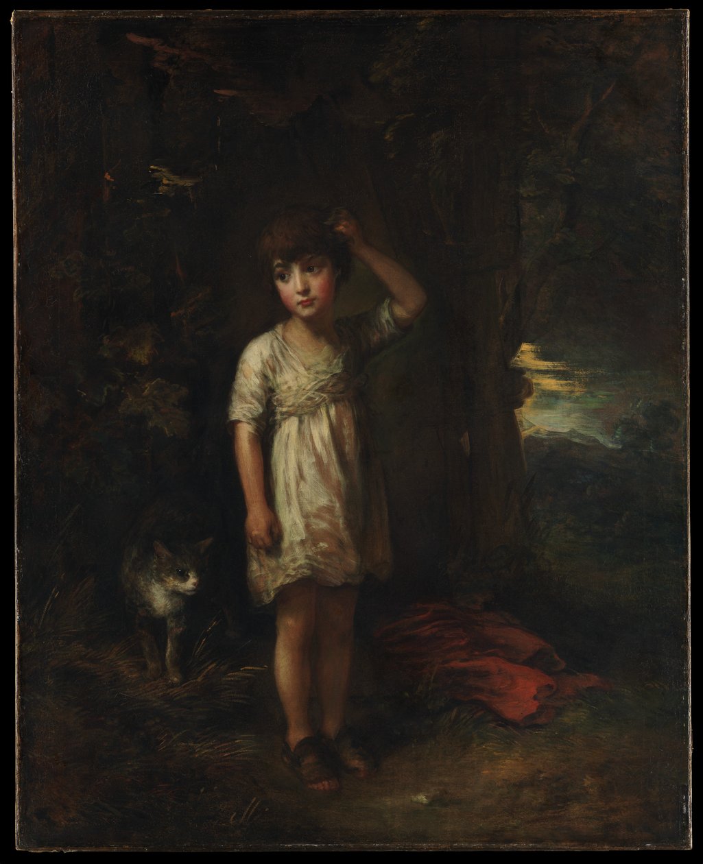 Um rapaz com um gato - Manhã de Thomas Gainsborough