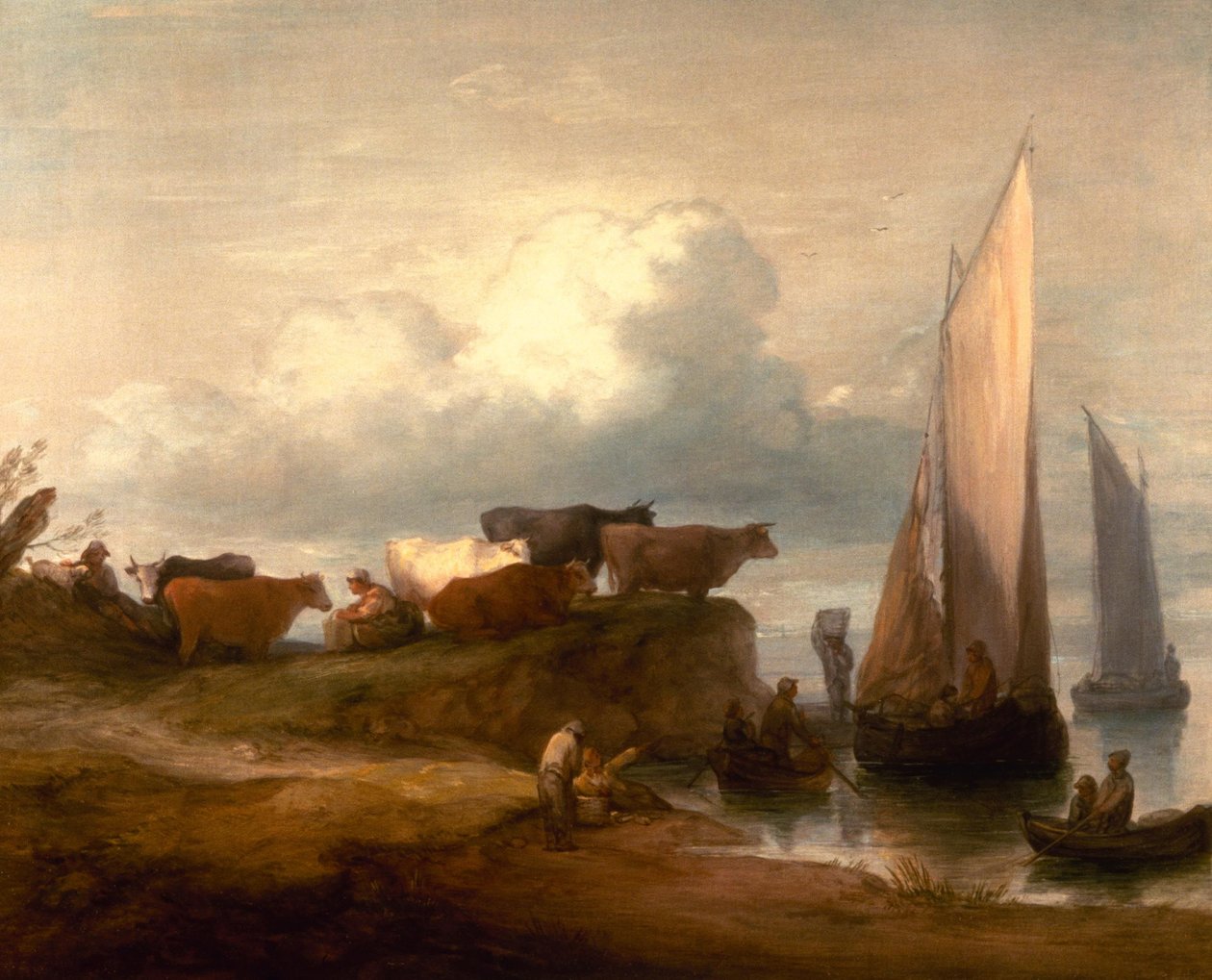Uma paisagem costeira de Thomas Gainsborough