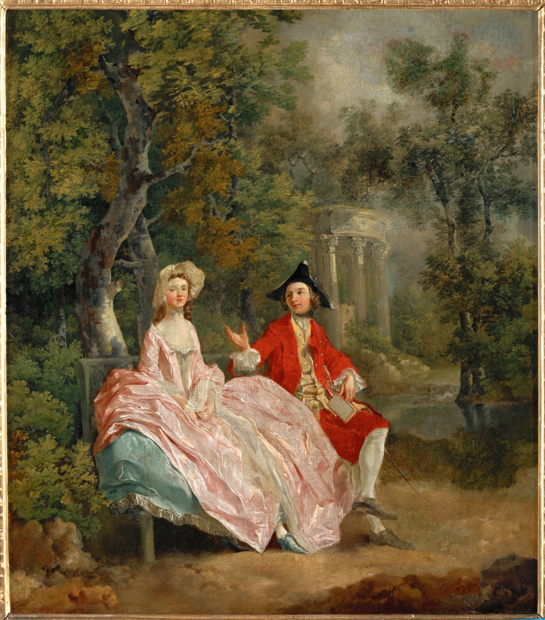 Conversation dans un parc - O artista e a sua mulher Margarida num parque ... de Thomas Gainsborough