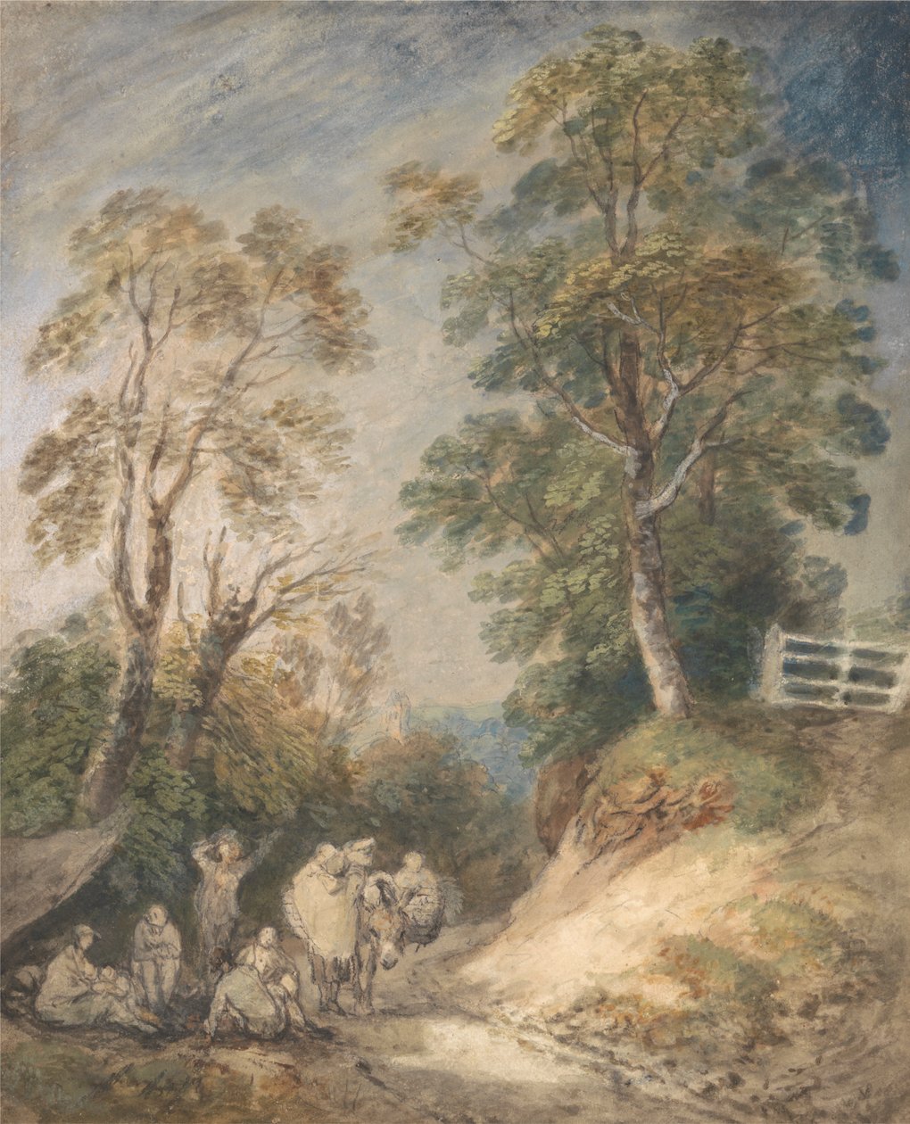 Pista do País com Ciganos a Descansar de Thomas Gainsborough