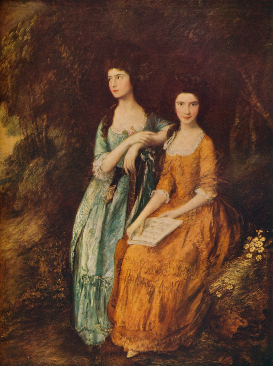 Elizabeth e Mary Linley, c1772 de Thomas Gainsborough