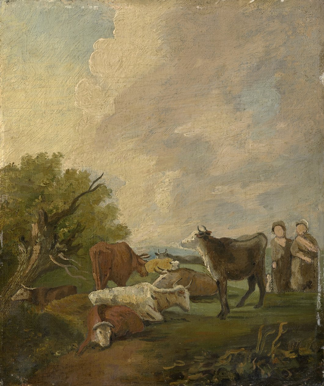 Figuras e gado em uma paisagem de Thomas Gainsborough