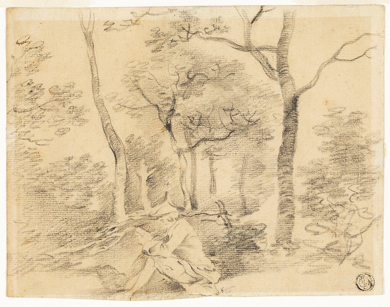 Gainsborough Esboçando em Woods de Thomas Gainsborough