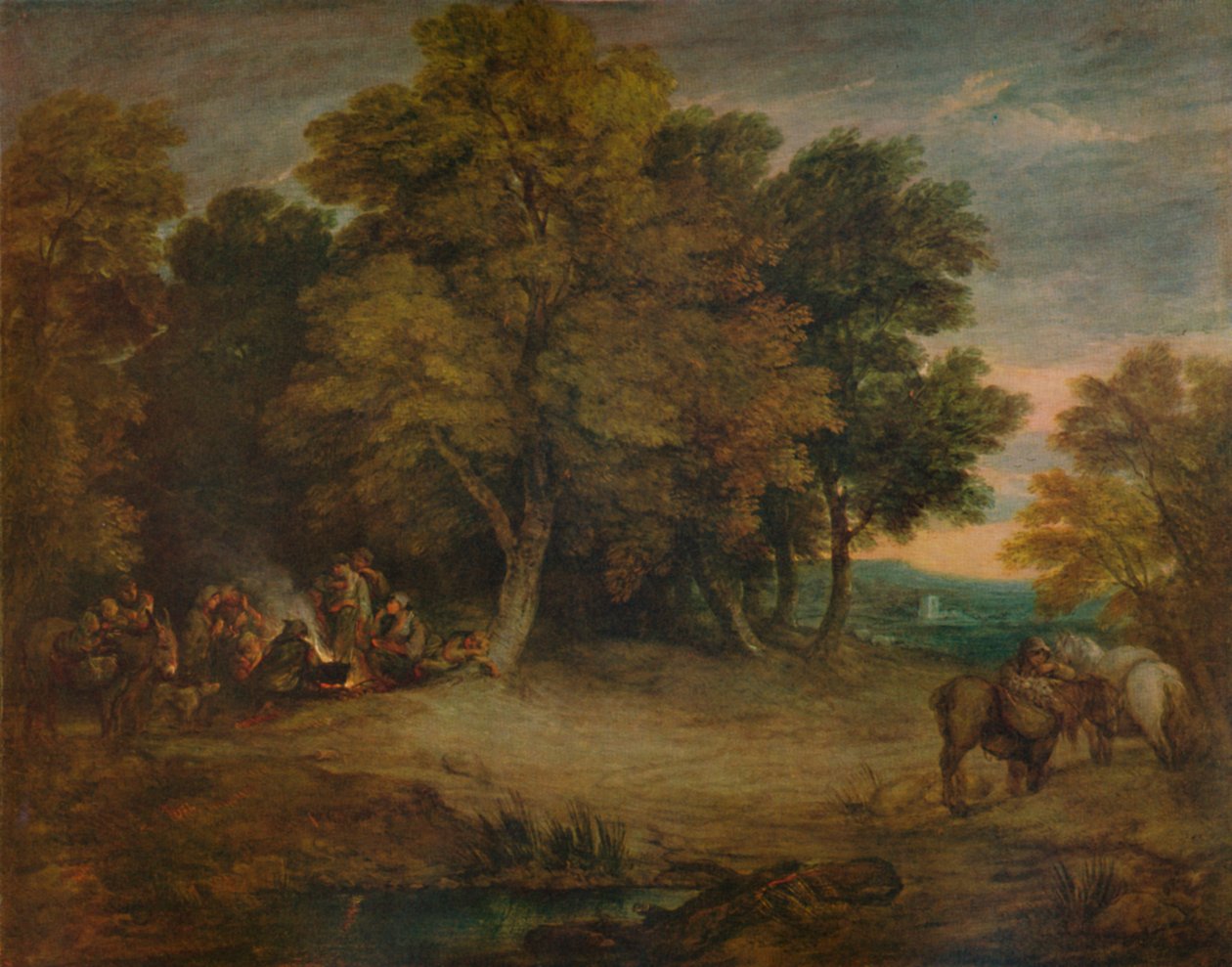 Acampamento Cigano: pôr do sol, c1758, 1935 de Thomas Gainsborough