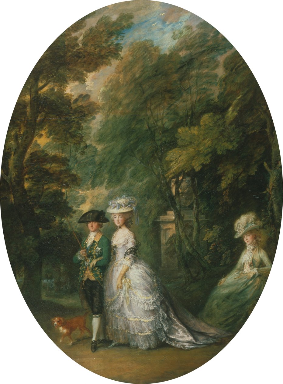 Henrique, Duque de Cumberland (1745-1790), com a Duquesa de Cumberland (1743-1808) e Lady Elizabeth Luttrell (falecida em 1799) de Thomas Gainsborough